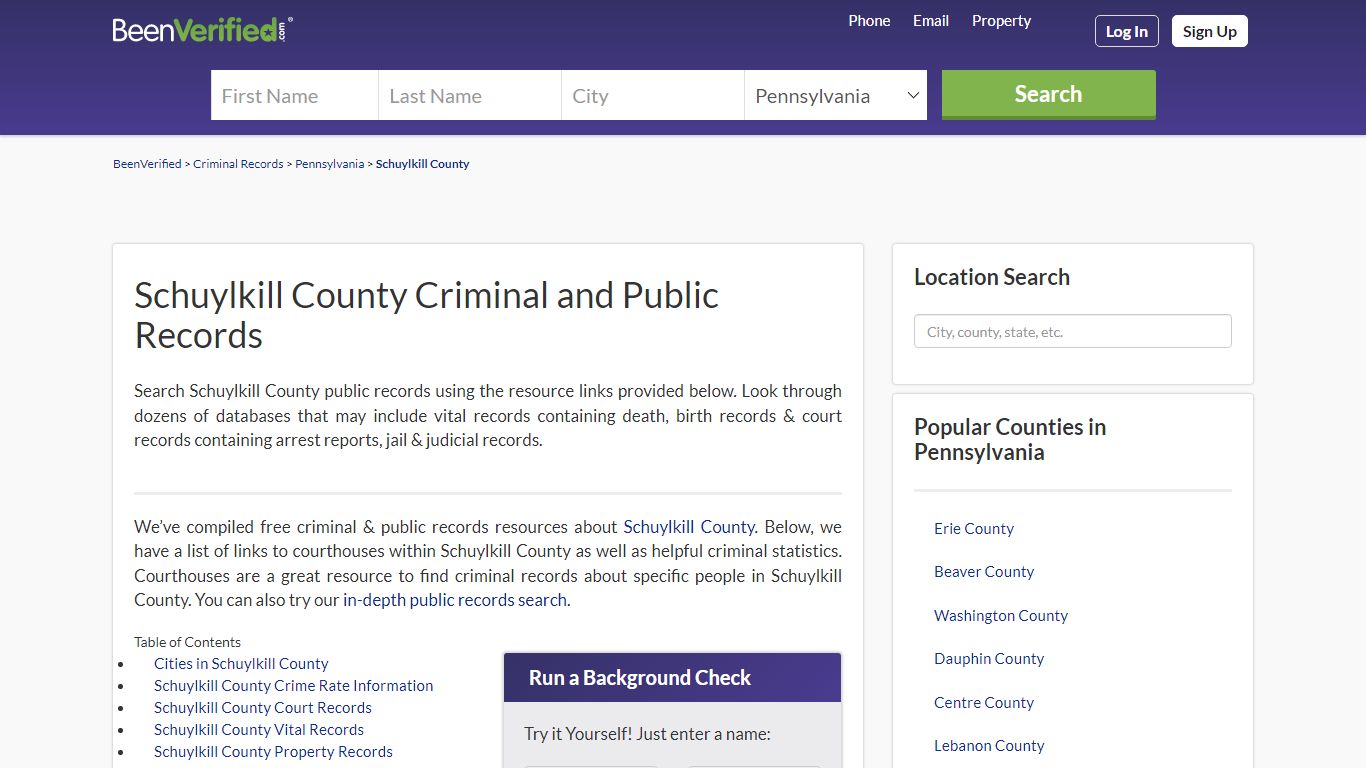 Schuylkill County Arrest Records in PA - Court & Criminal ...