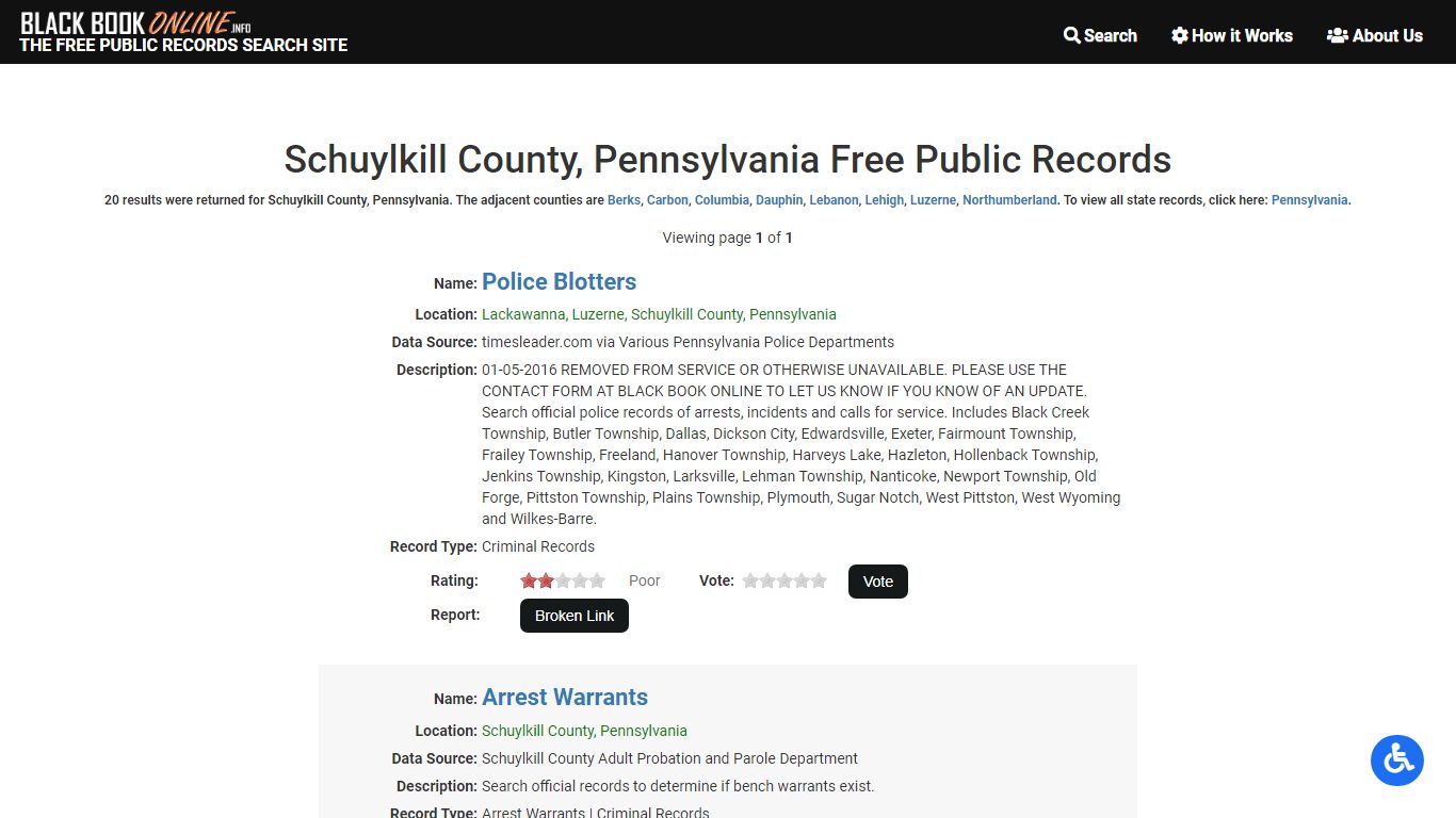 Schuylkill County, PA Free Public Records | Criminal ...